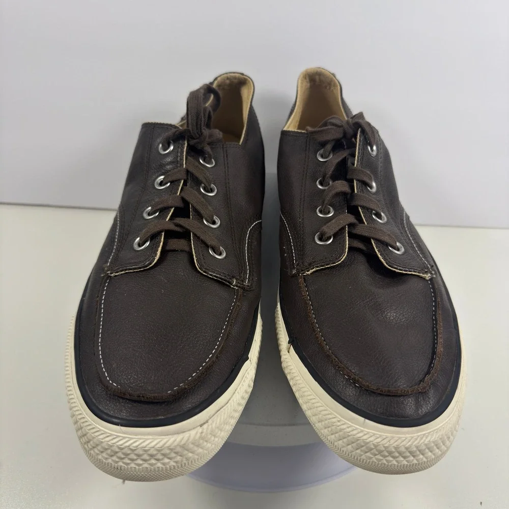 Converse All Star Mens Dark Brown Leather Moc Toe Low Top Sneakers Shoes 12‎ - Picture 4 of 15